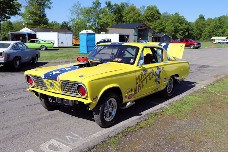 Mad Hatter Barracuda at Beaver Springs Dragway Mopar or No Car Event